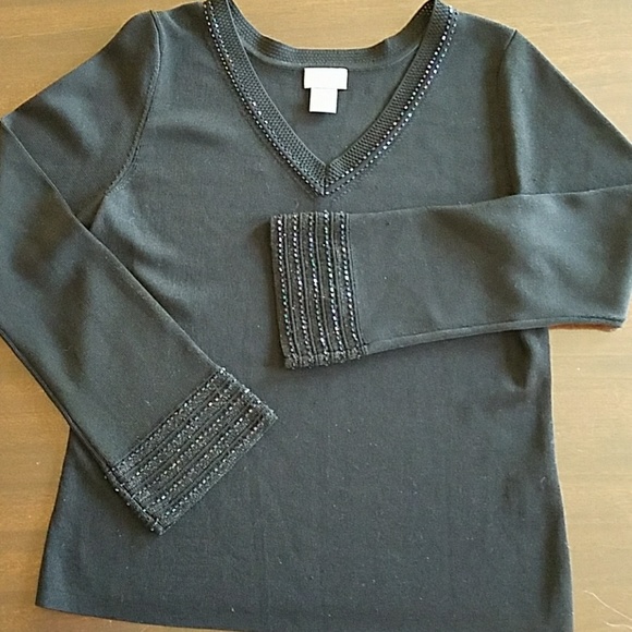 Sigrid Olsen Sweaters - Gorgeous jeweled v- neck sweater EUC